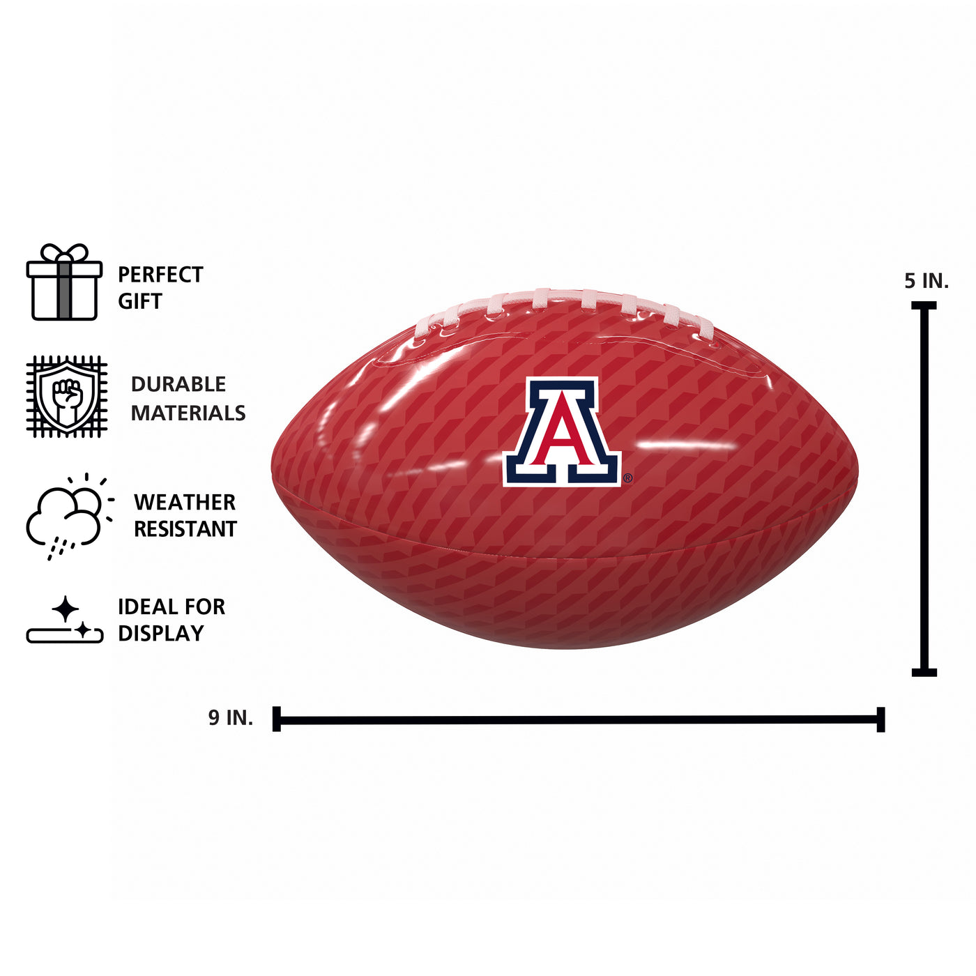 Arizona Carbon Fiber Mini Size Glossy Football