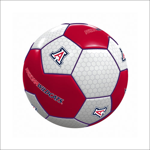 Arizona Mini Navy Soccer Ball by Logo Brands, recreation soccer ball with navy blue and white panels, suitable for casual play.