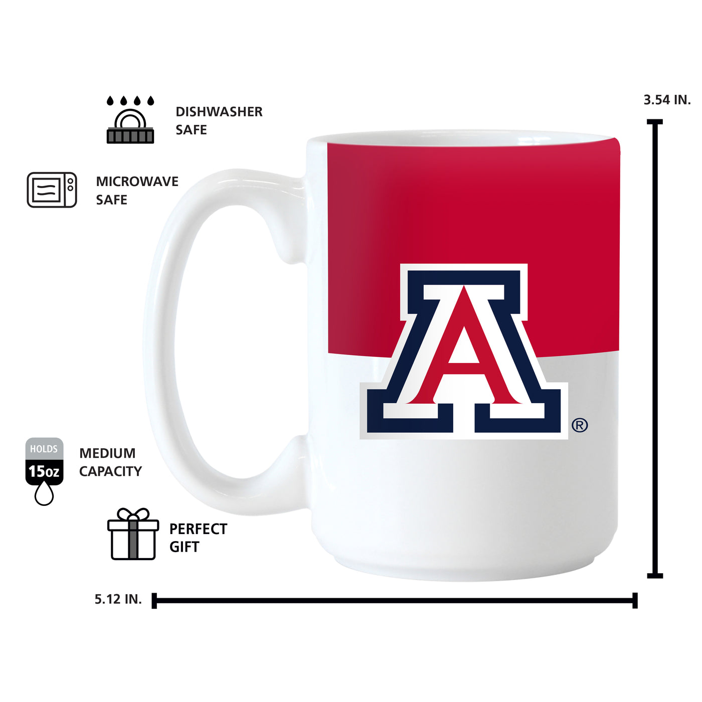 Arizona Colorblock 15oz Sublimated Mug - Logo Brands