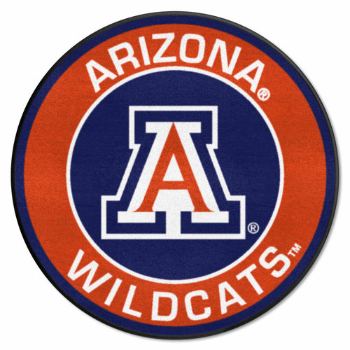 University of Arizona roundel logo mat by Logo Brands with Arizona Wildcats design, featuring vibrant team colors and roundel pattern.