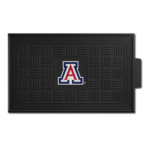 University of Arizona medallion door mat with logo, featuring university colors and emblem for indoor or outdoor use.