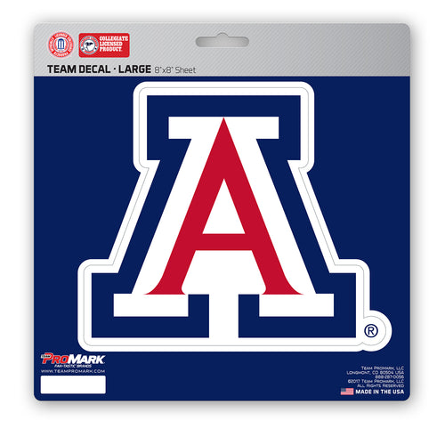 Large University of Arizona decal by Logo Brands, featuring the school's logo and bold maroon and blue colors.