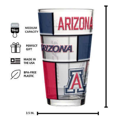 Arizona 16oz Quilted Stained Pint Glass
