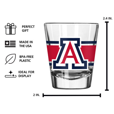 Arizona 2oz Stripe Shot Glass - Logo Brands