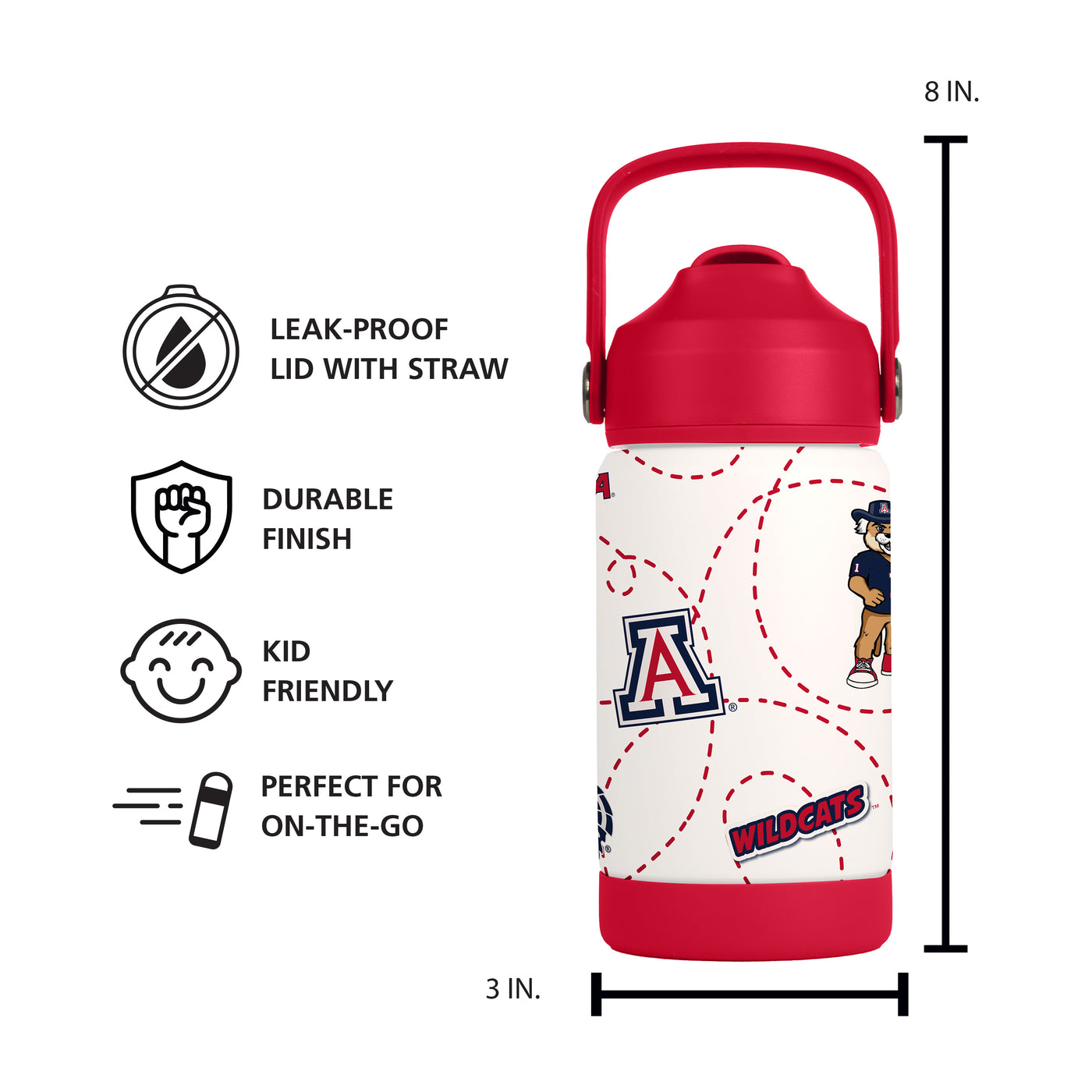 Arizona 12oz Mascot SS Kids Bottle