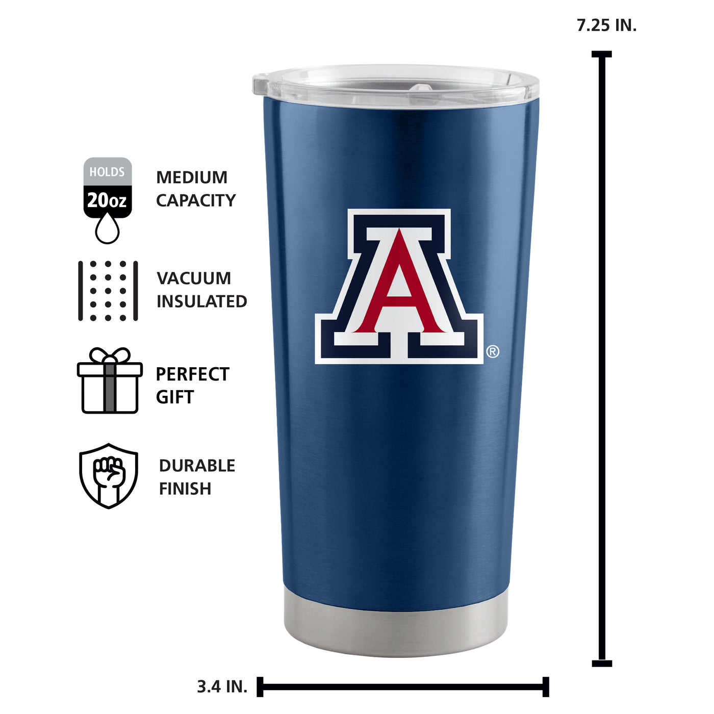 Arizona 20oz Gameday Stainless Tumbler