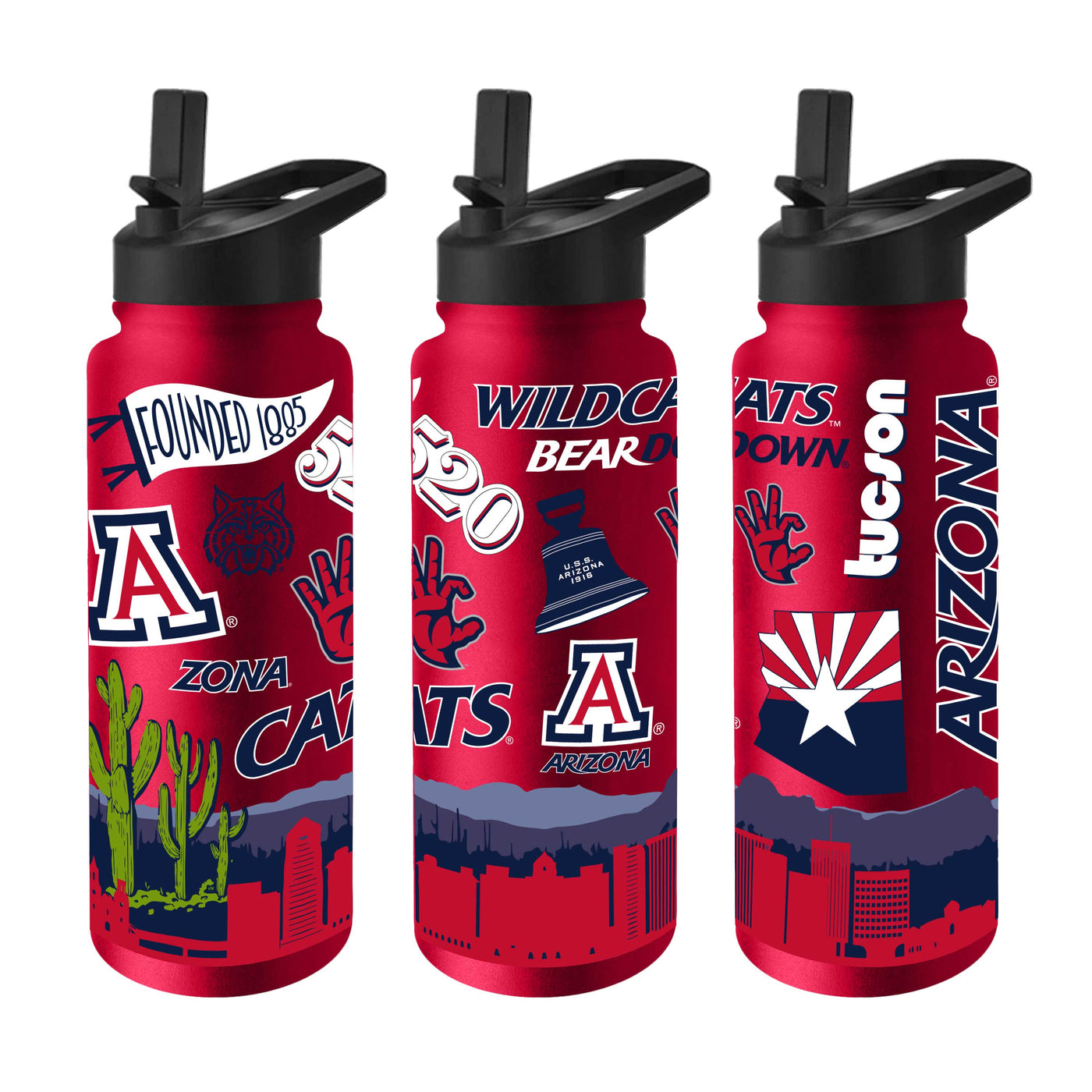 Arizona 34oz Red Native Quencher Bottle