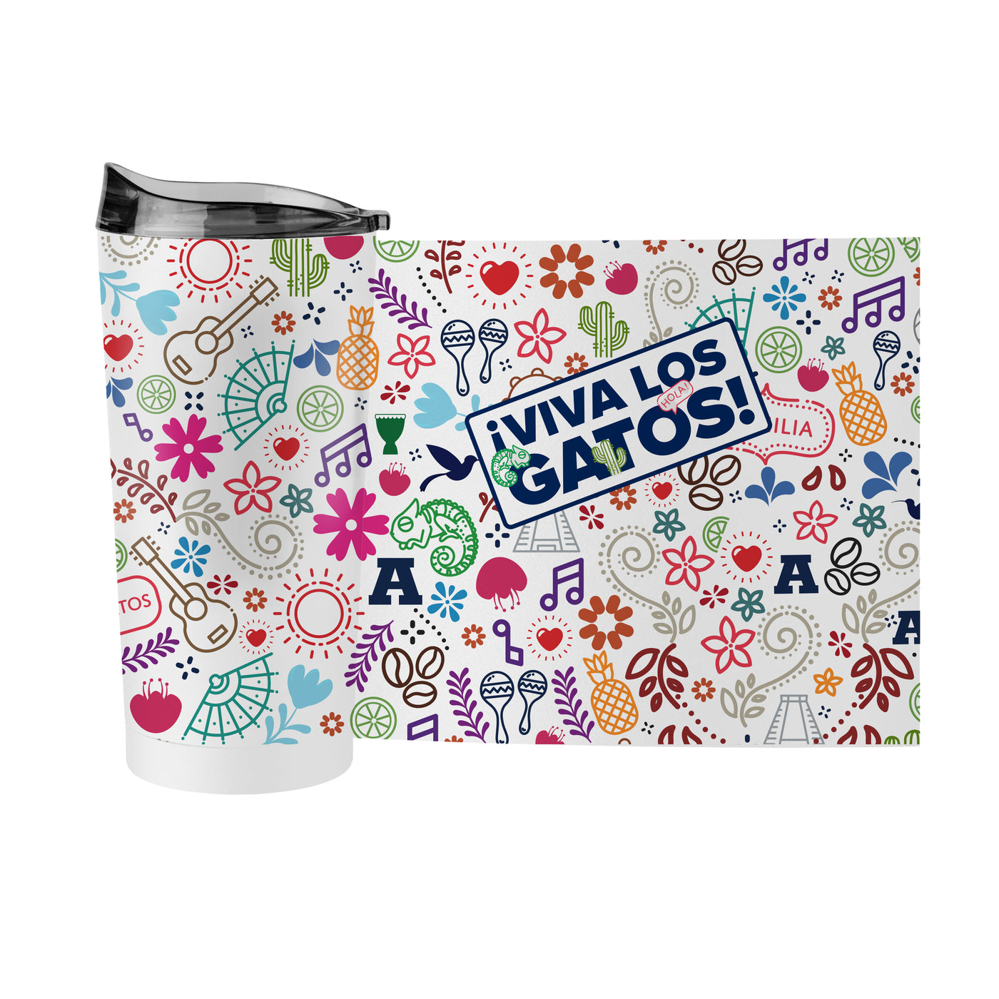 Arizona Hispanic Heritage White 20oz Powder Coat Tumbler