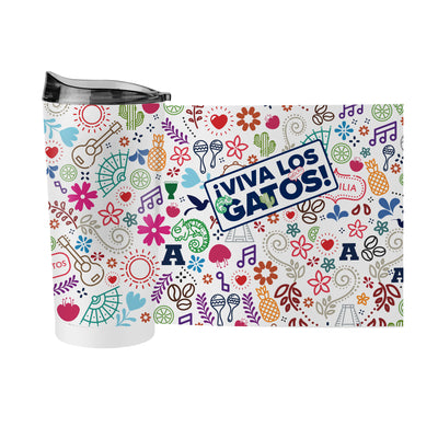 Arizona Hispanic Heritage White 20oz Powder Coat Tumbler
