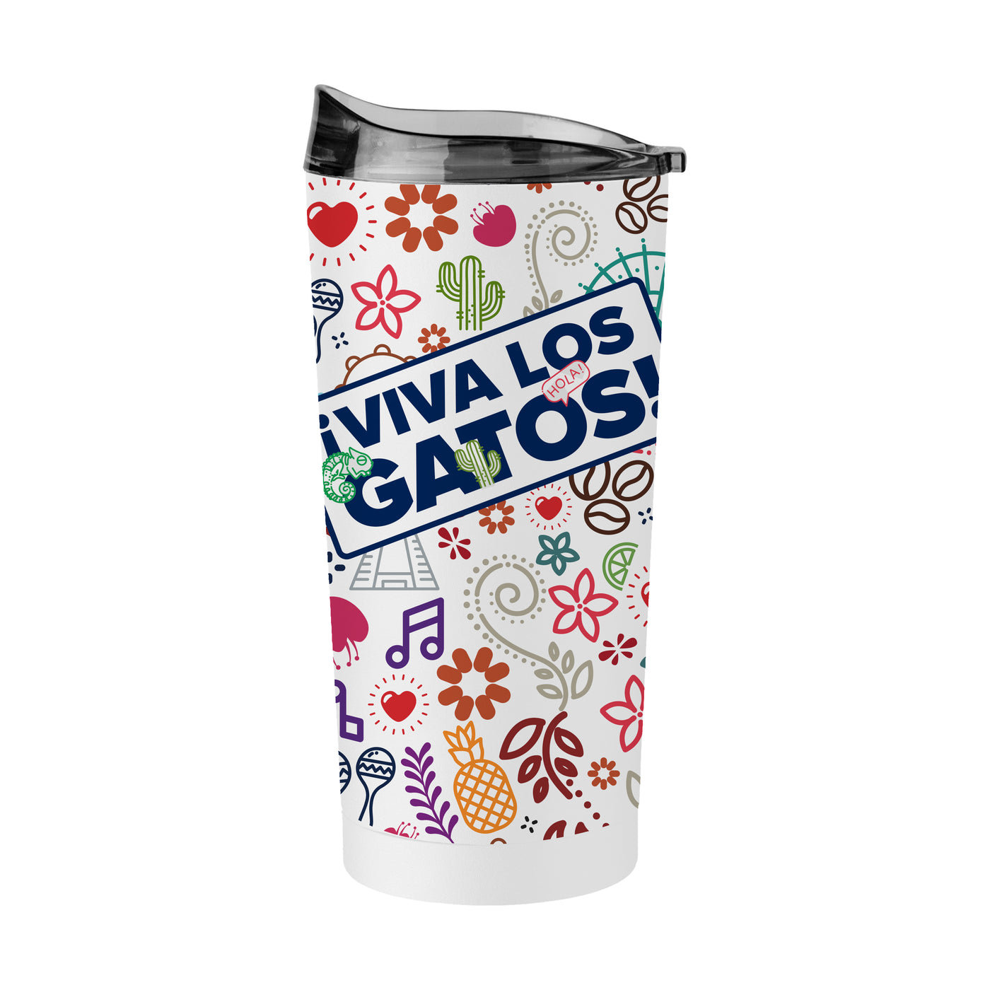 Arizona Hispanic Heritage White 20oz Powder Coat Tumbler