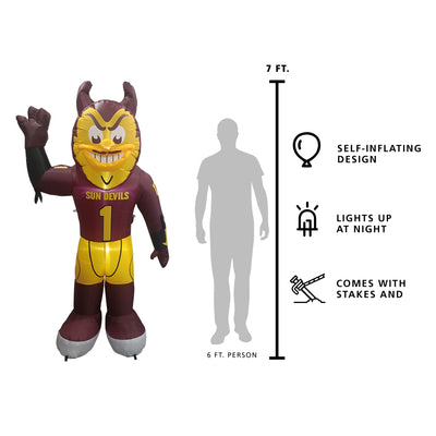 Arizona State Sun Devils 7ft Yard Inflatable Mascot - Logo Brands