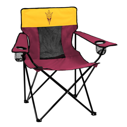 Arizona State Elite Chair by Logo Brands, navy blue sports seating with ASU logo, ideal for fans and game day comfort.