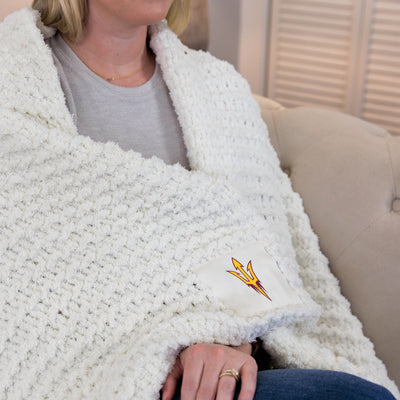 Arizona State Cable Knit Throw 50x60