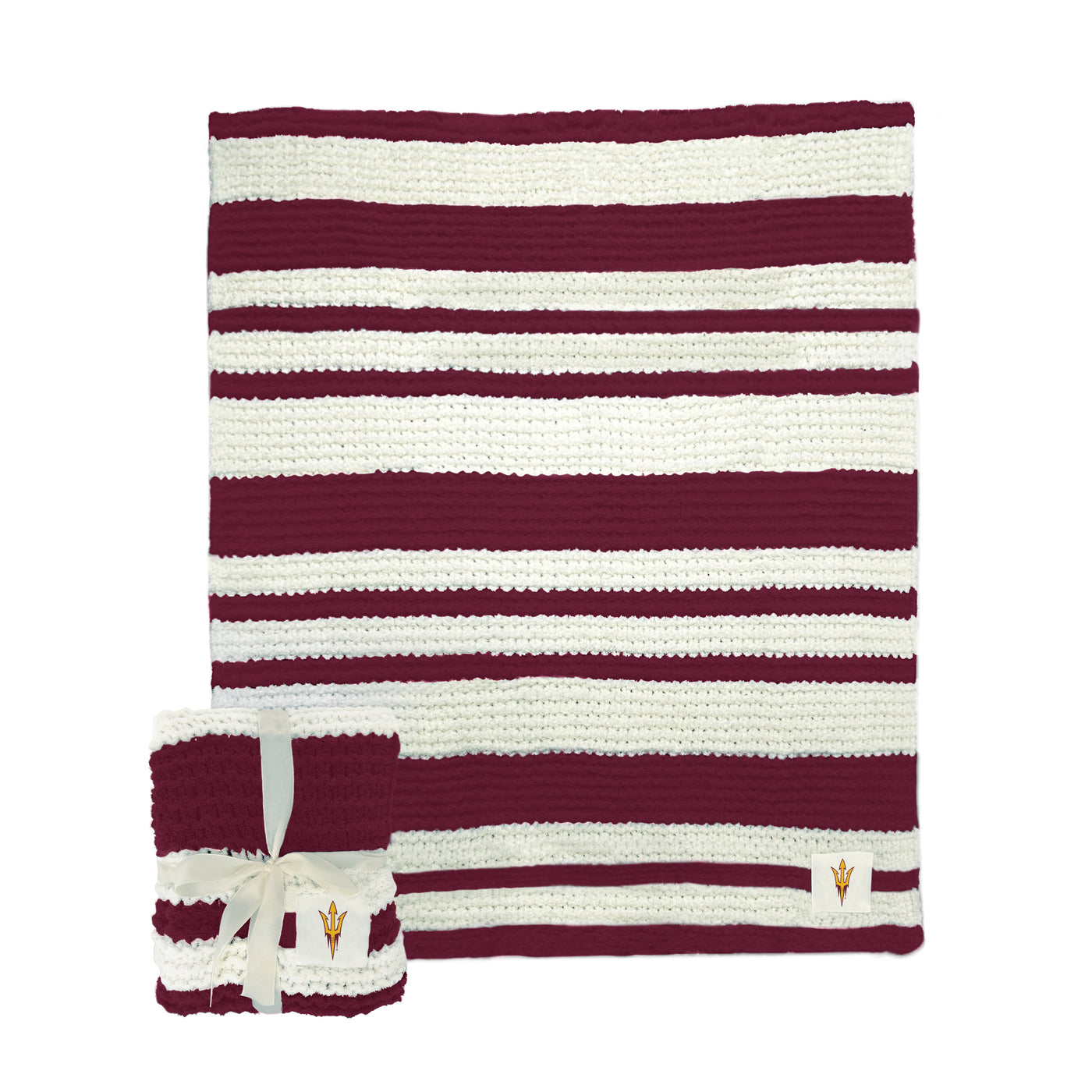 Arizona State Cable Knit Throw 50x60