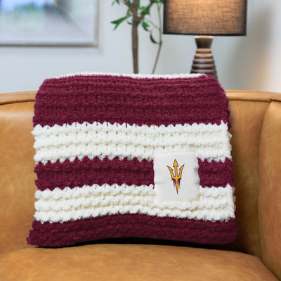 Arizona State Cable Knit Throw 50x60