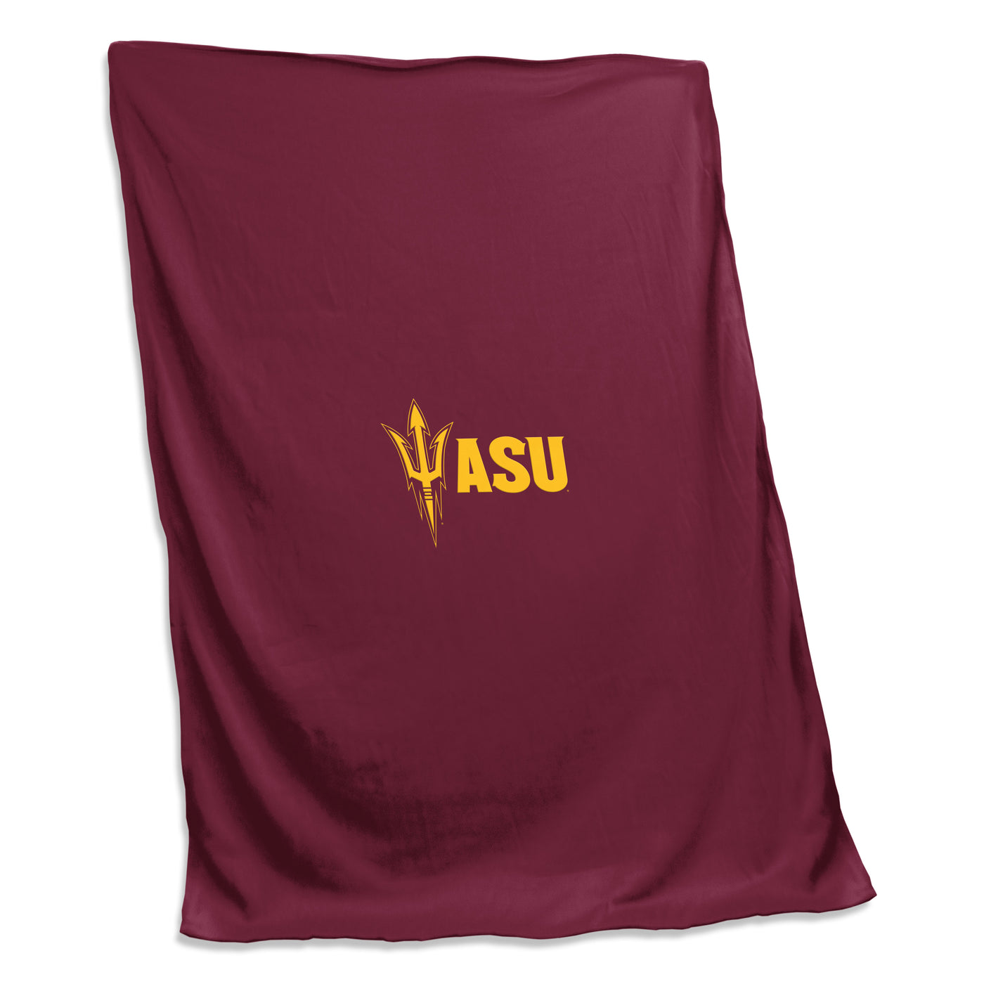 Arizona State Combo Mark Maroon Screened Sweatshirt Blanket