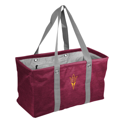 Arizona State Crosshatch Picnic Caddy bag by Logo Brands with crosshatch pattern and multiple compartments for outdoor essentials.