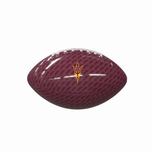 Glossy AZ State Carbon Fiber mini football by Logo Brands, featuring a sleek design perfect for recreation and display.