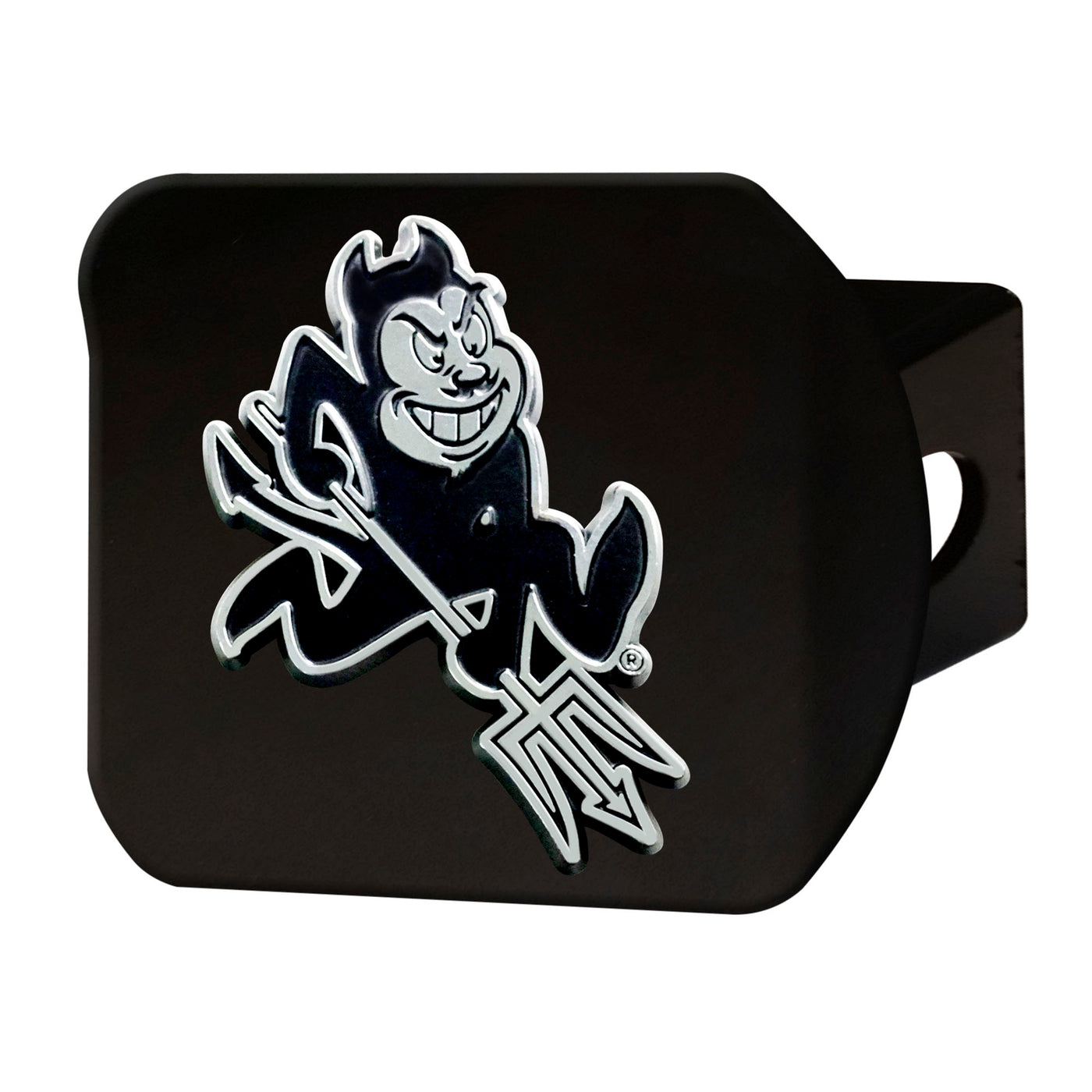 Arizona State University Chrome on Black Hitch Cover