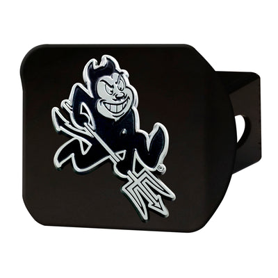 Arizona State University Chrome on Black Hitch Cover