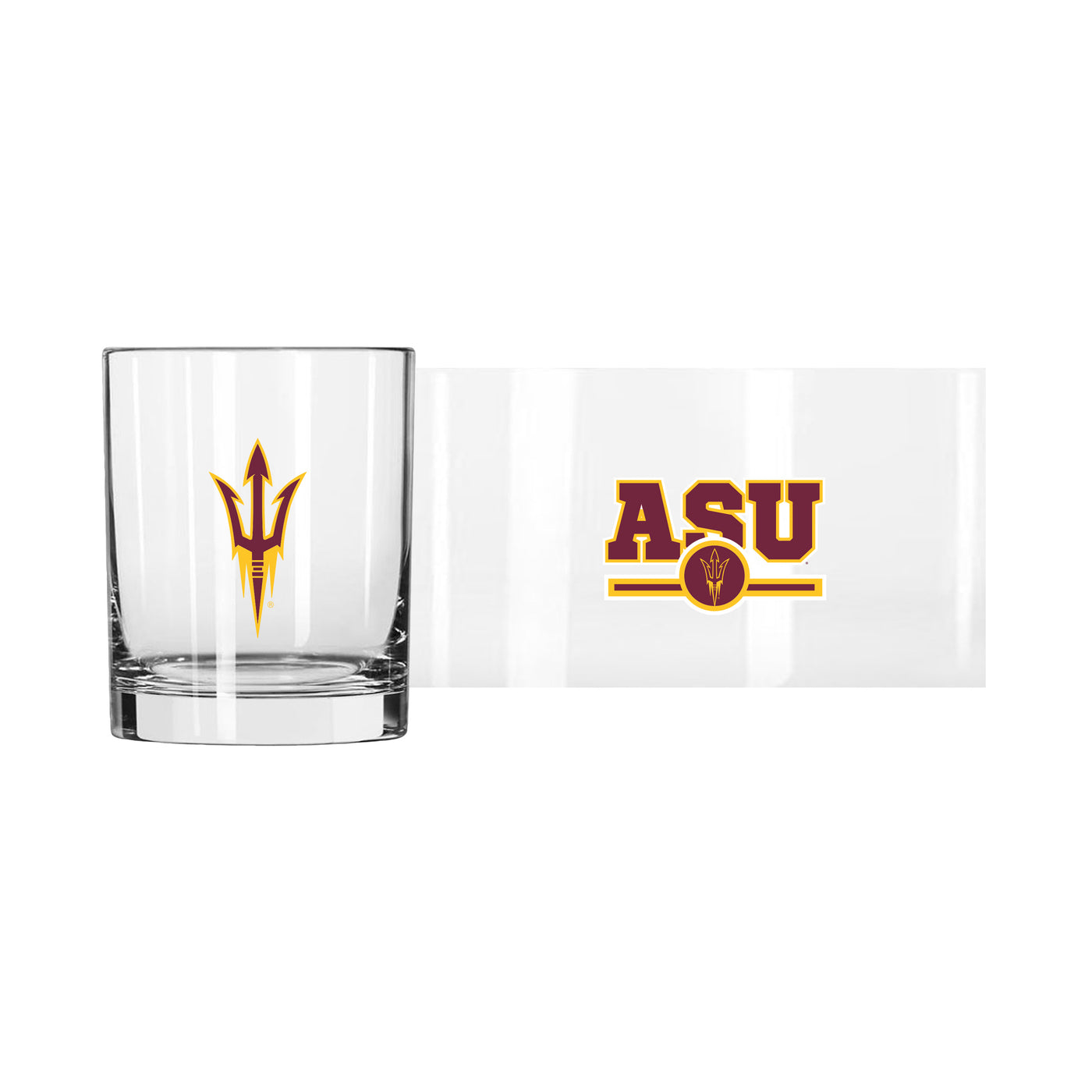 Arizona State 14oz Letterman Rocks Glass