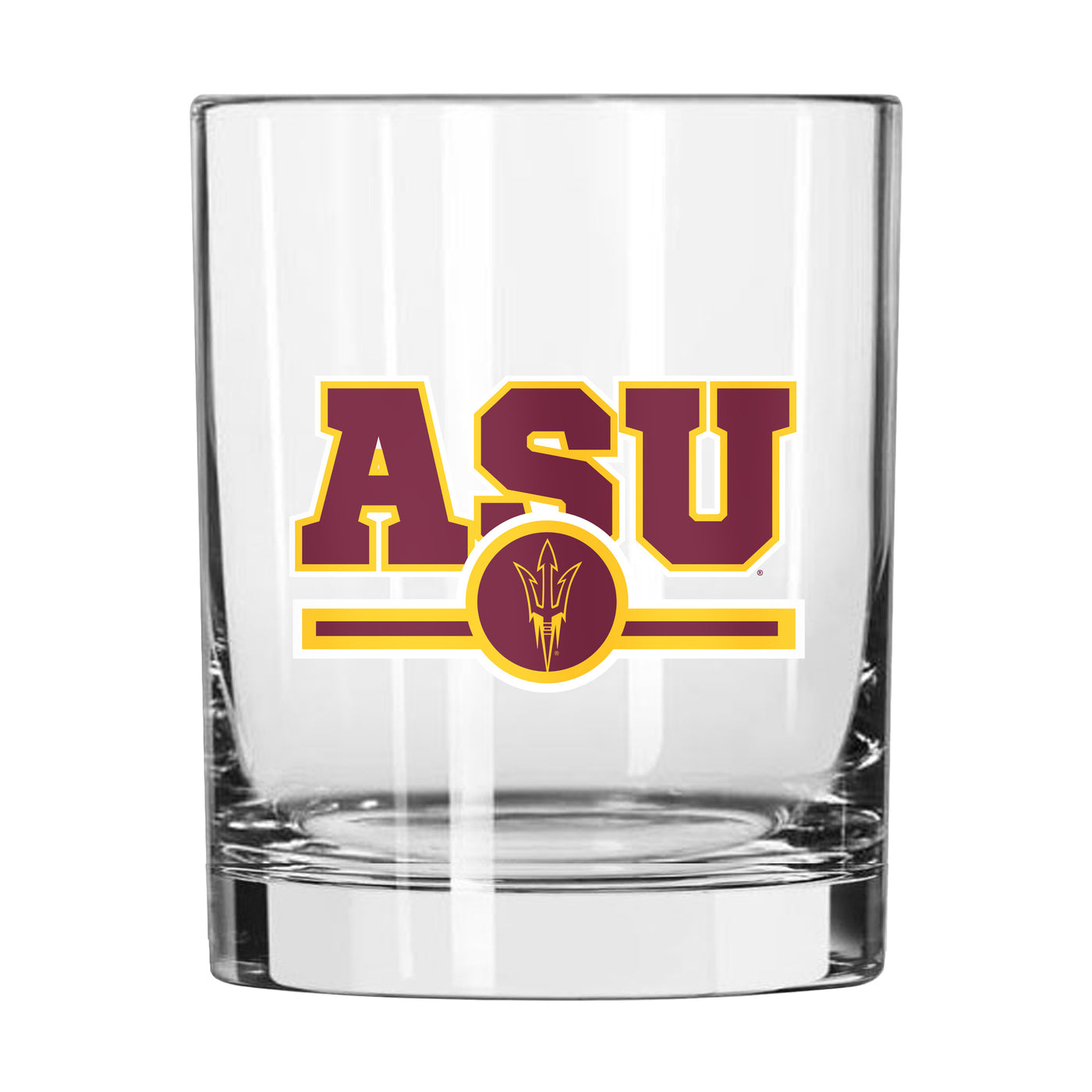 Arizona State 14oz Letterman Rocks Glass