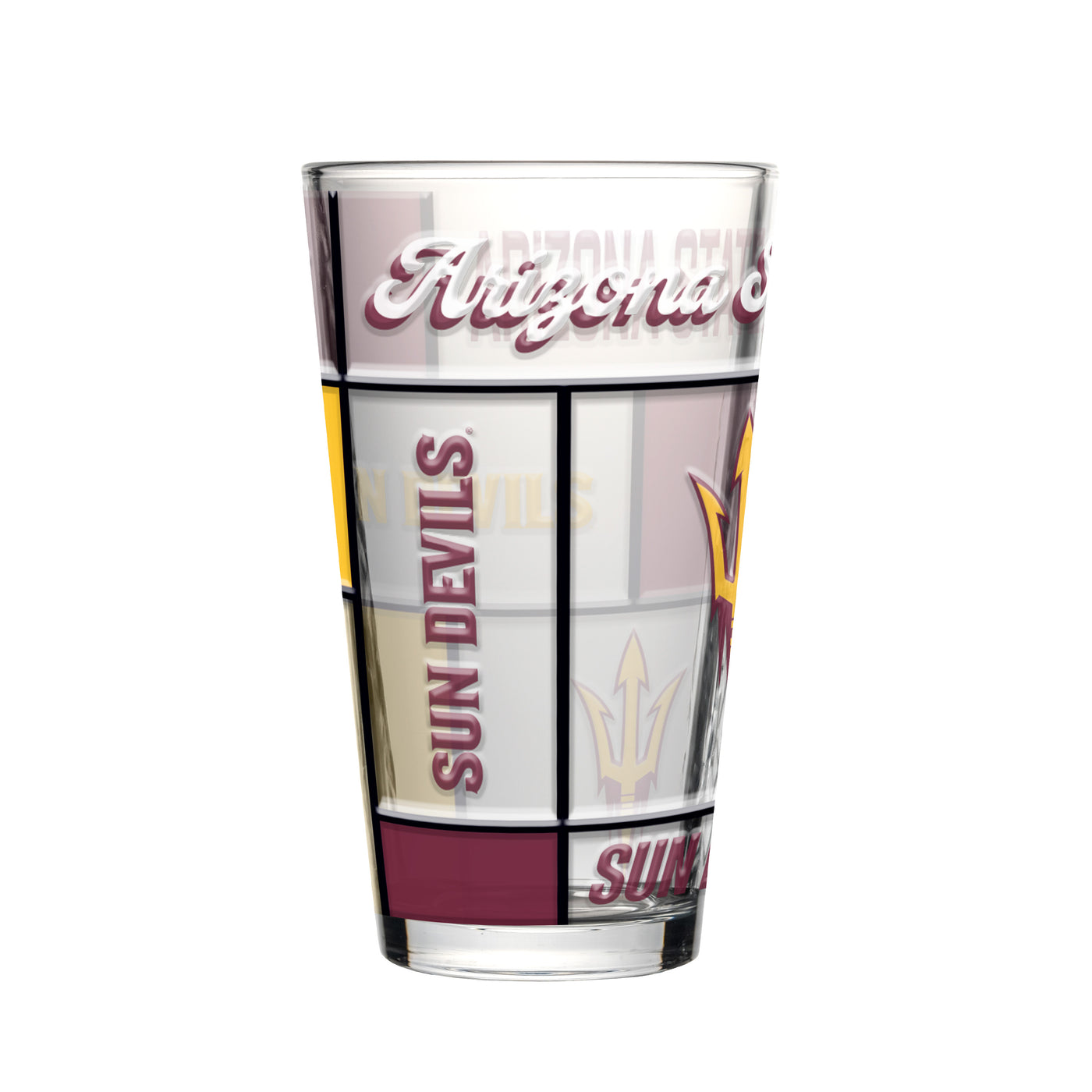 AZ State 16oz Quilted Stained Pint Glass