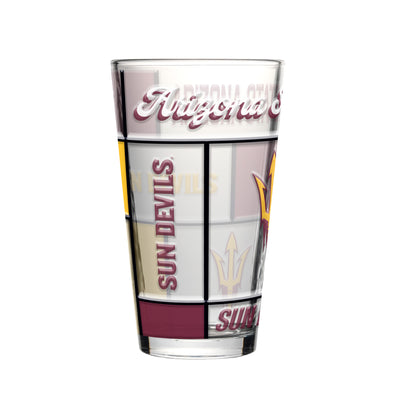 AZ State 16oz Quilted Stained Pint Glass