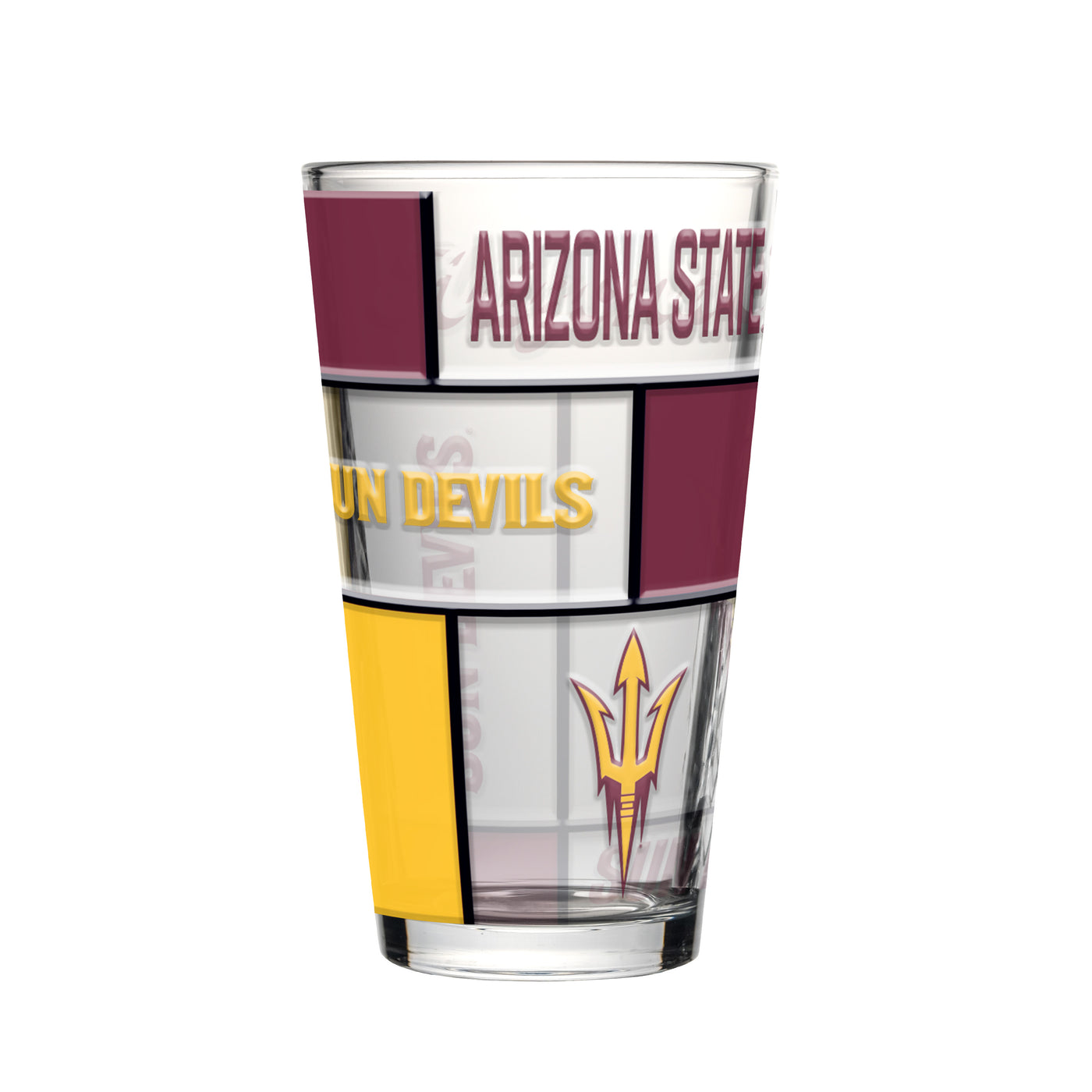 AZ State 16oz Quilted Stained Pint Glass