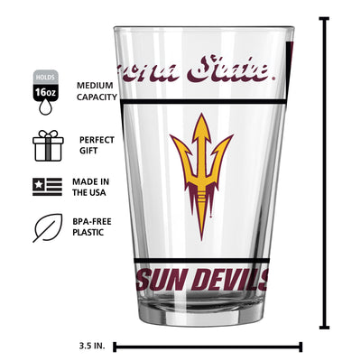 AZ State 16oz Quilted Stained Pint Glass