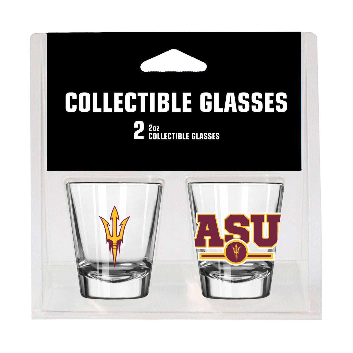 AZ State Campus Colors 2oz Letterman Shot Glass 2 Pack