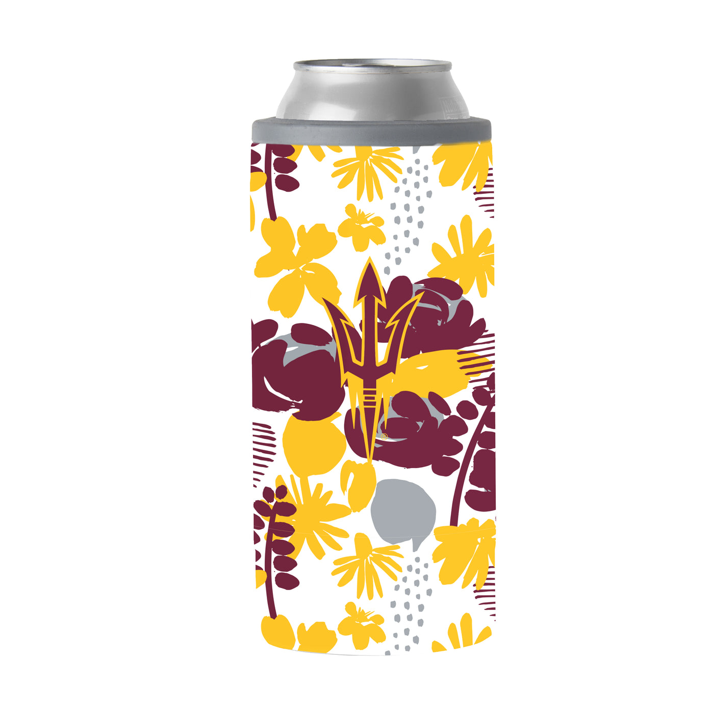 AZ State 12oz Floral Slim Can Coolie