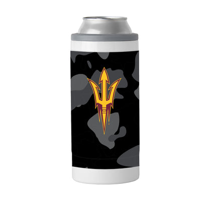 Arizona State Black Camo 12oz Slim Can Coolie - Logo Brands