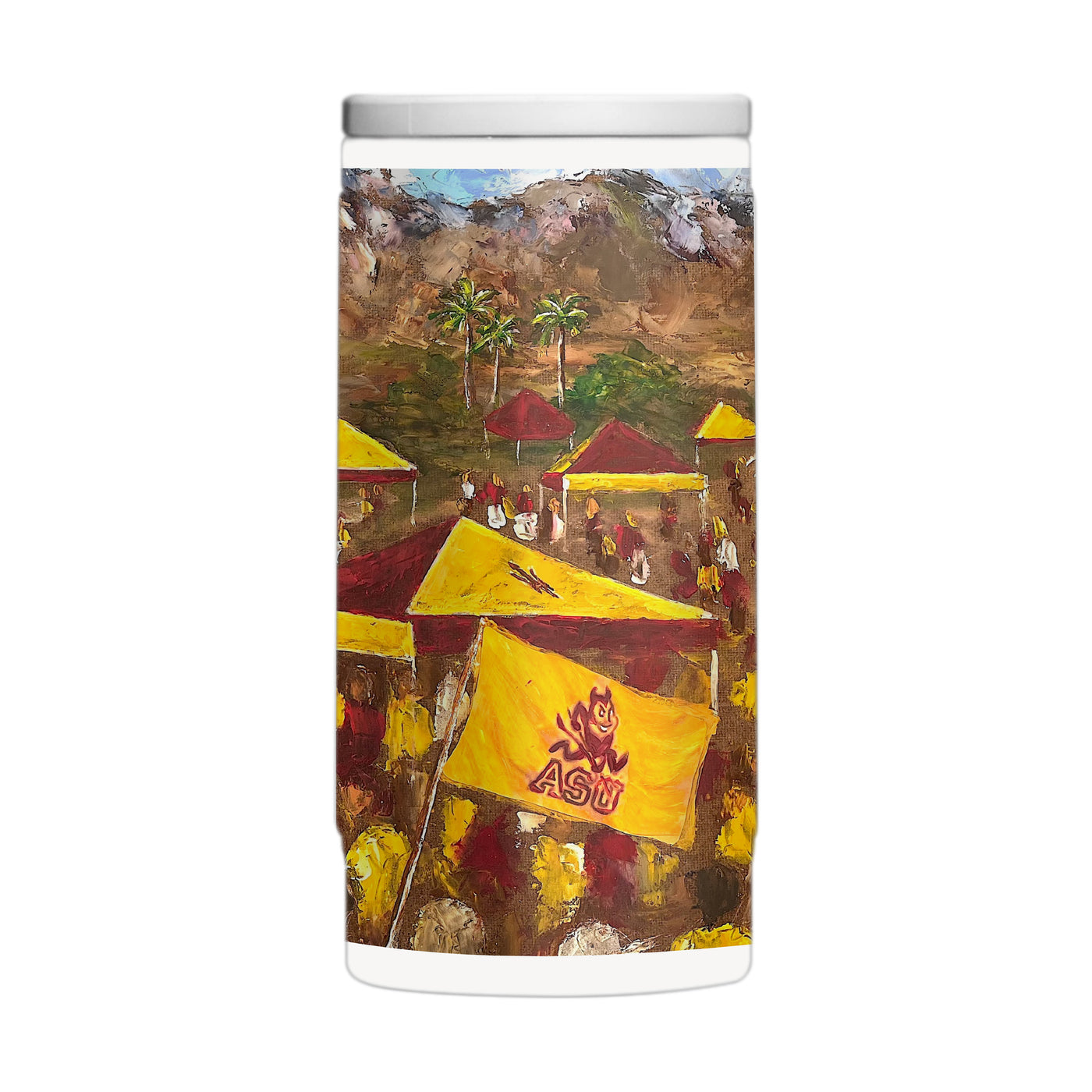 Arizona State 12oz Collector Powder Coat Slim Can Coolie