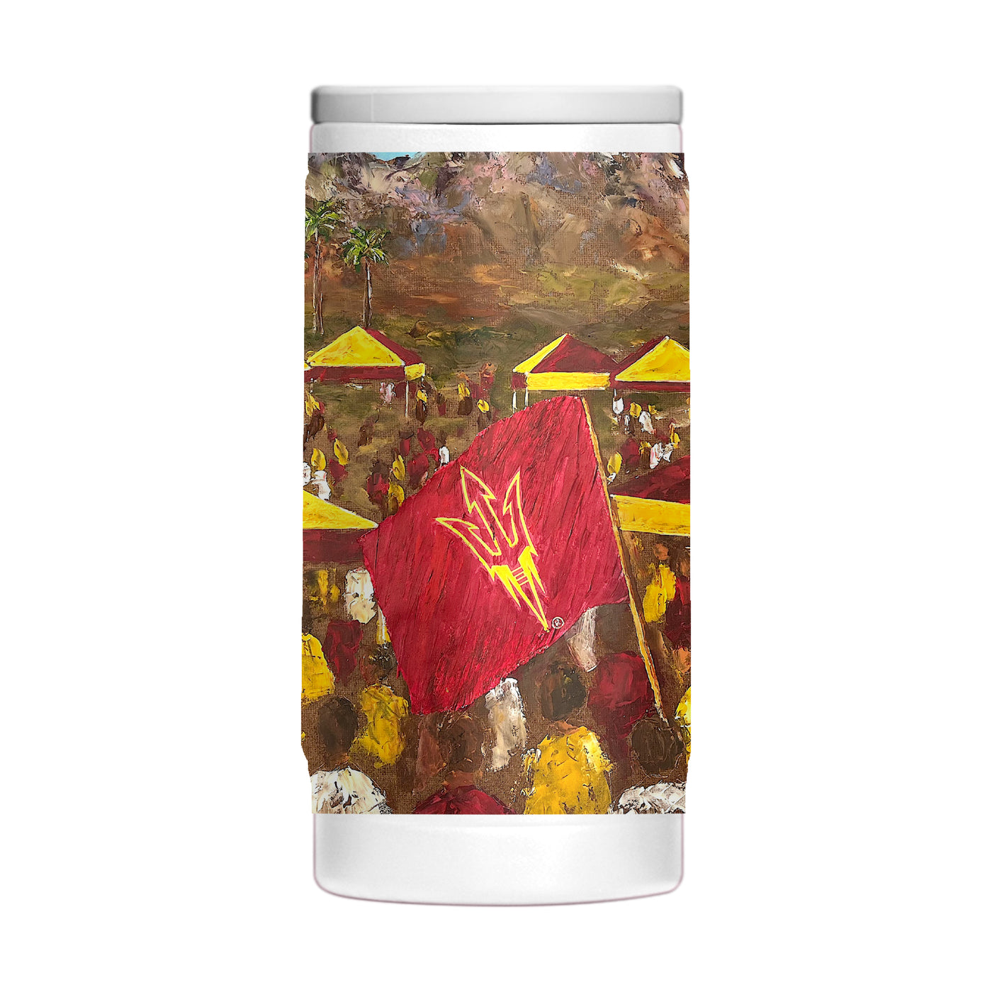 Arizona State 12oz Collector Powder Coat Slim Can Coolie