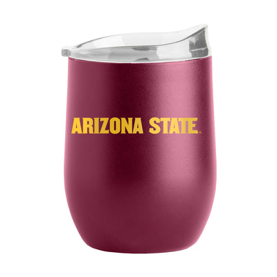 Arizona State 16oz Flipside Powder Coat Curved Beverage - Logo Brands