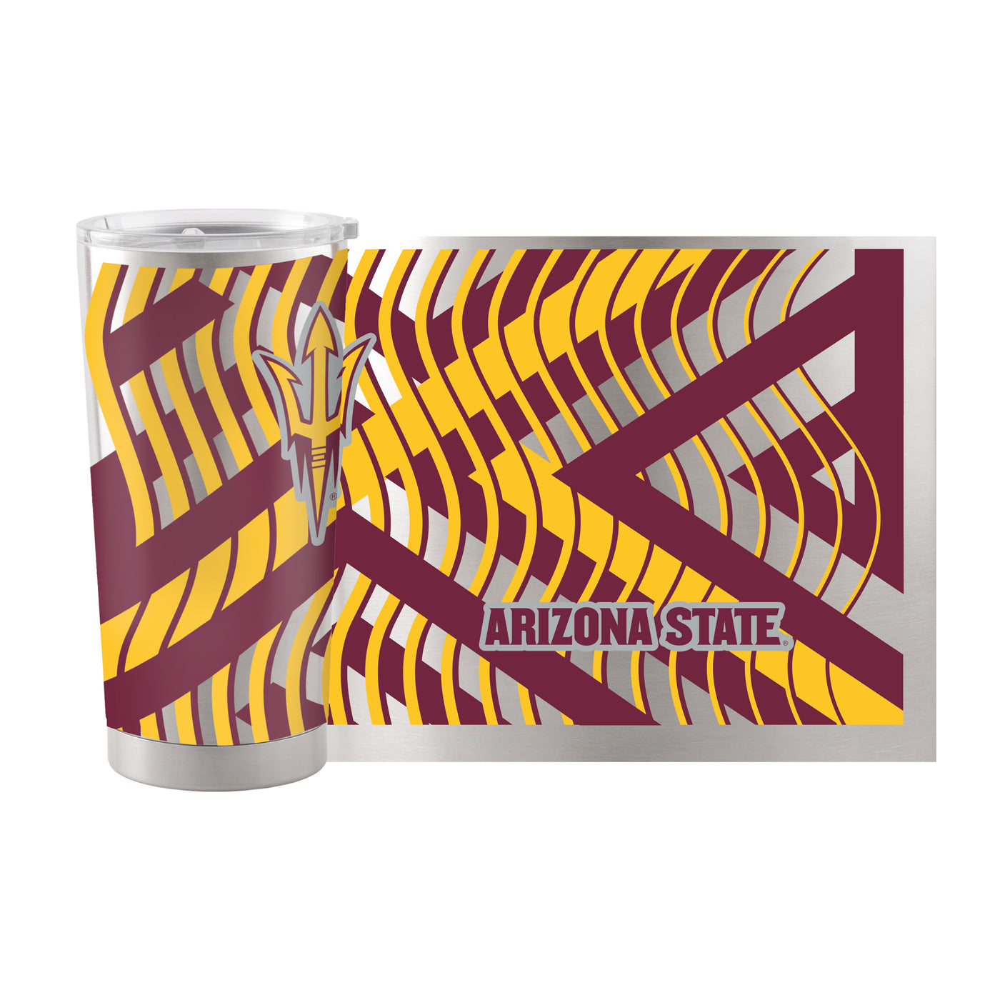 Arizona State 20oz Flex Silver Stainless Tumbler