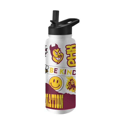 Arizona State 34oz Native Quencher Bottle, Logo Brands drinkware with Arizona State logo and durable plastic design.