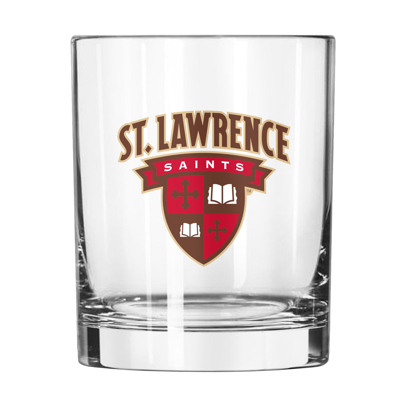 St. Lawrence U 14oz Logo Rocks Glass