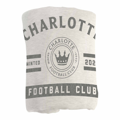 Charlotte FC Oatmeal Sweatshirt Blanket - Logo Brands