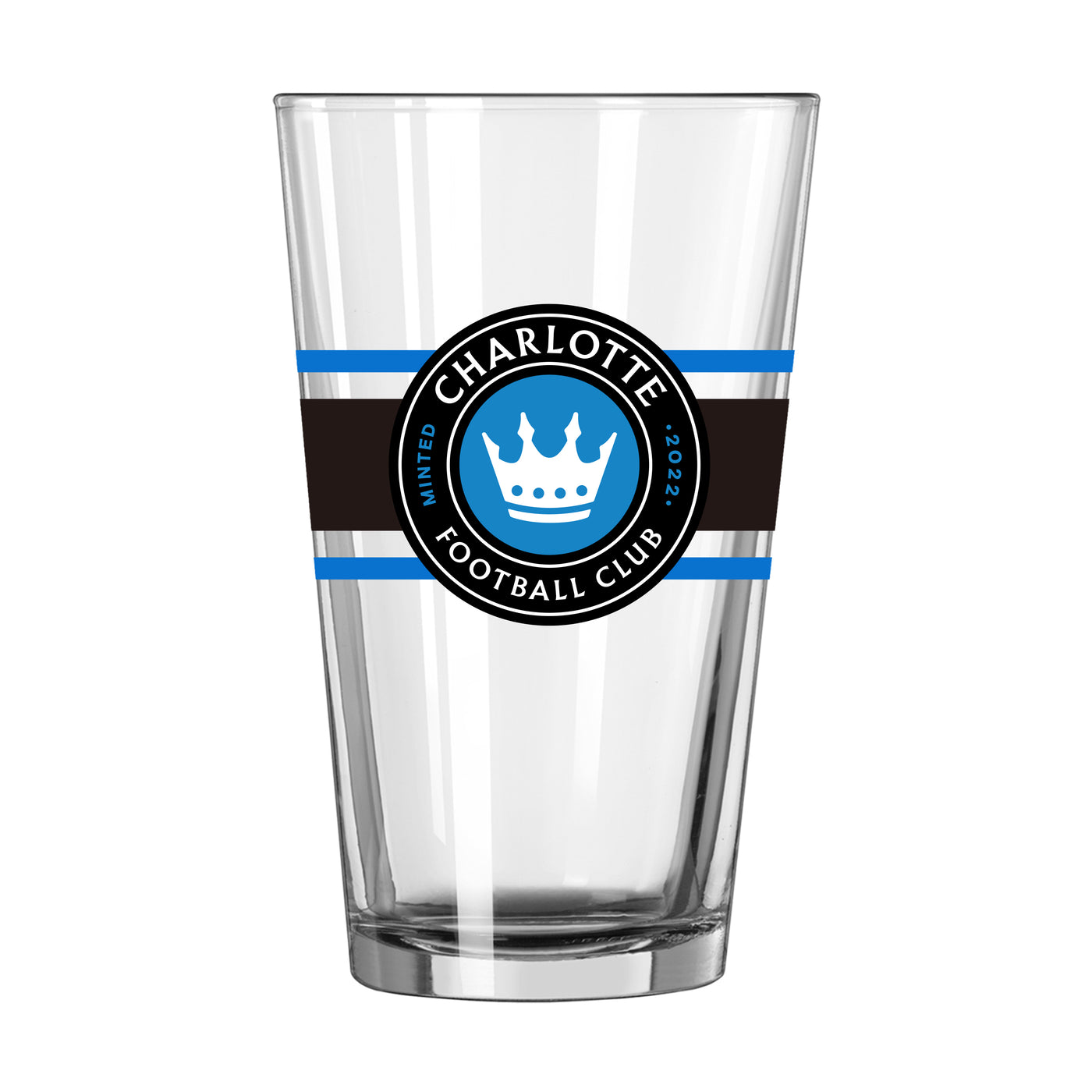Charlotte FC 16oz Stripe Pint Glass