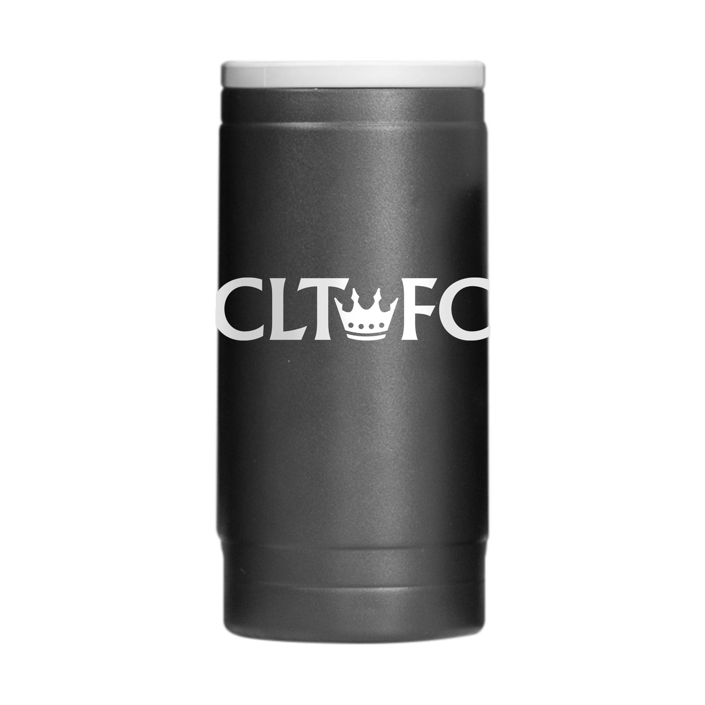 Charlotte FC 12oz Flipside Powder Coat Slim Can Coolie