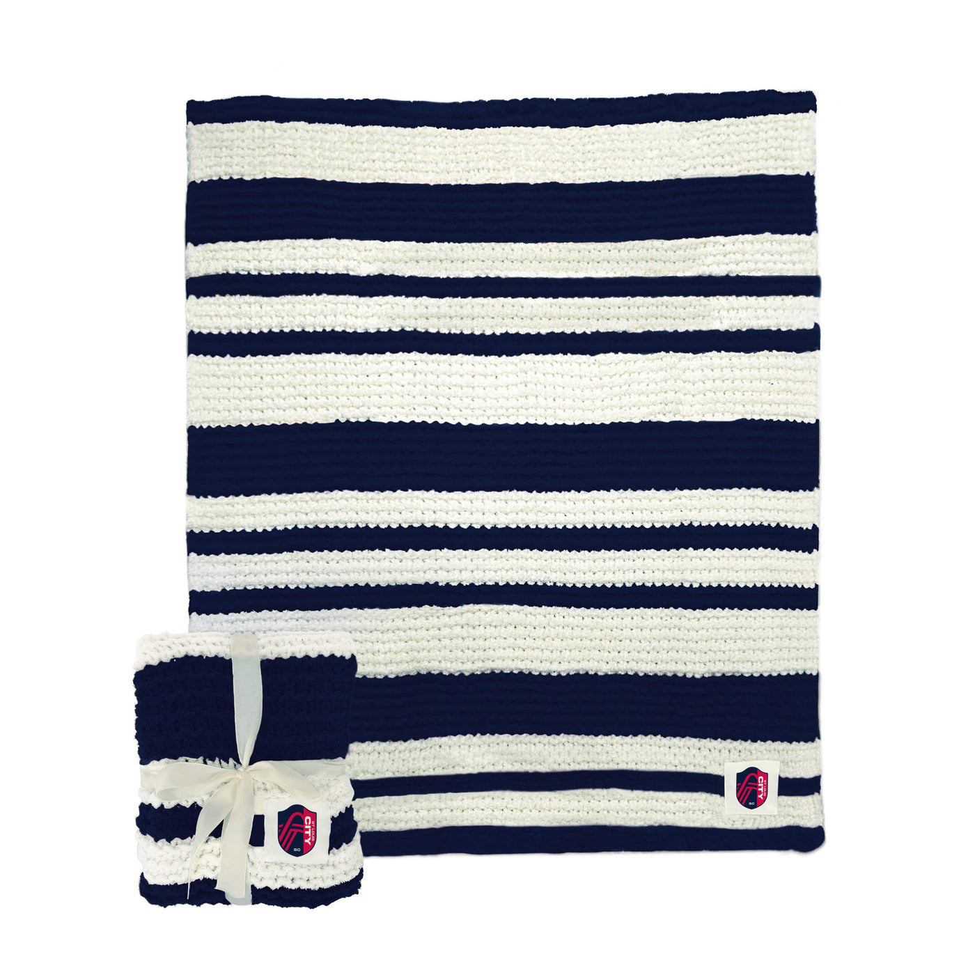 St Louis City SC Cable Knit Throw 50x60