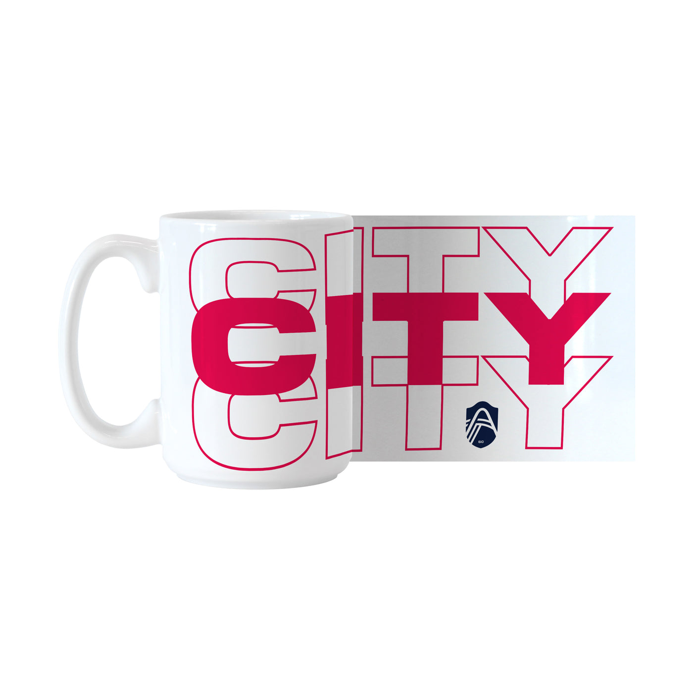 St Louis City SC Stacked Repeat Logo 15oz Sublimated Mug