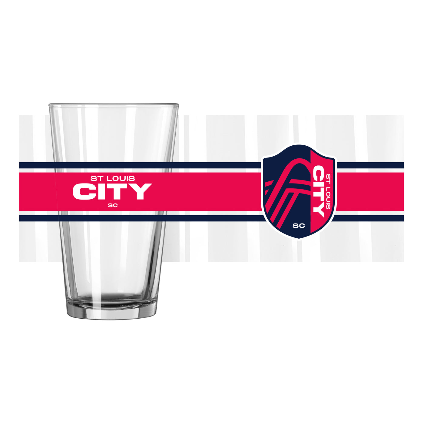 St Louis City SC 16oz Stripe Pint Glass