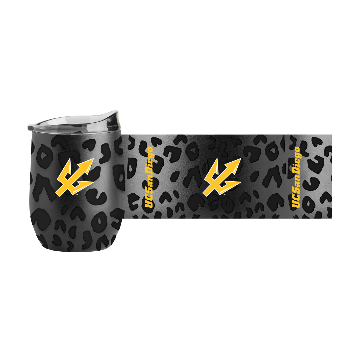 UC San Diego 16oz Leopard Powdercoat Curved Beverage - Logo Brands