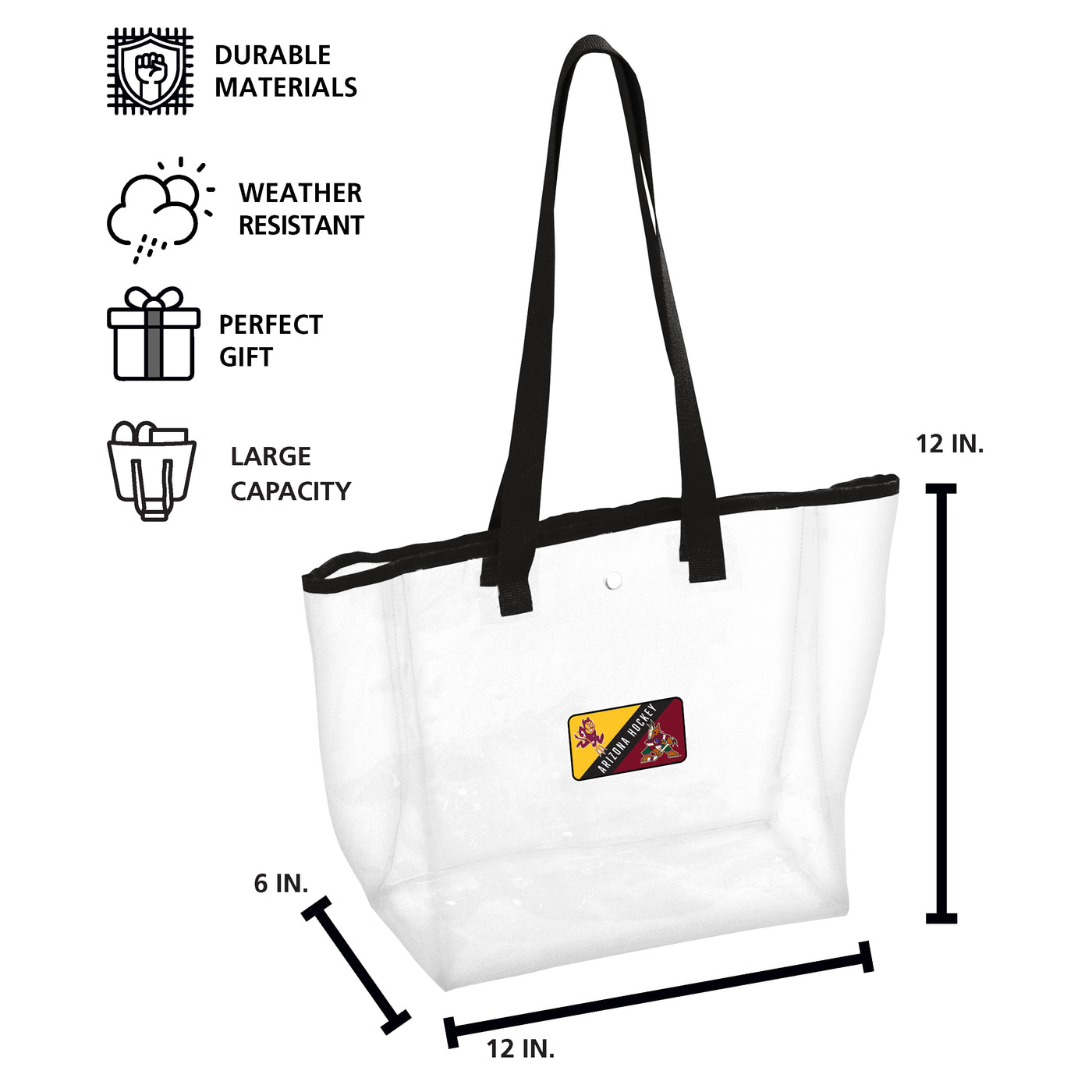 Arizona State/NHL Co Brand Clear Tote