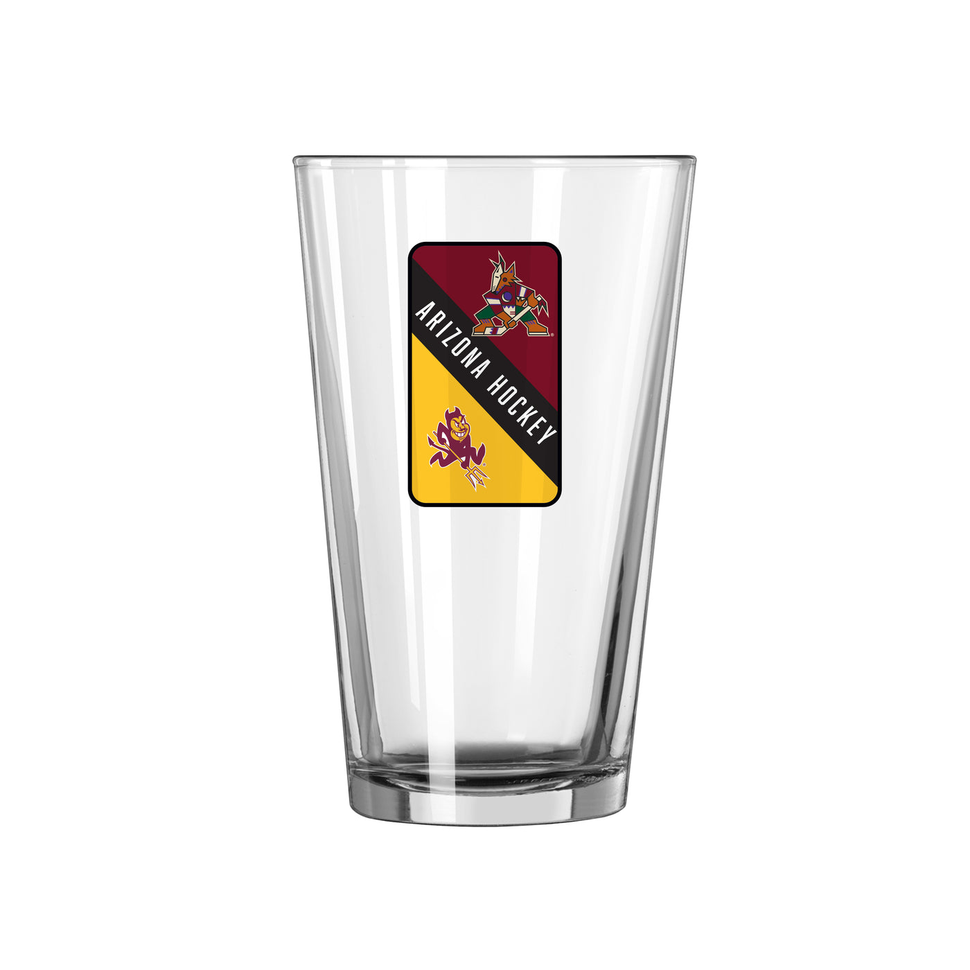 Arizona State/NHL Co Brand 16oz Pint Glass - Logo Brands