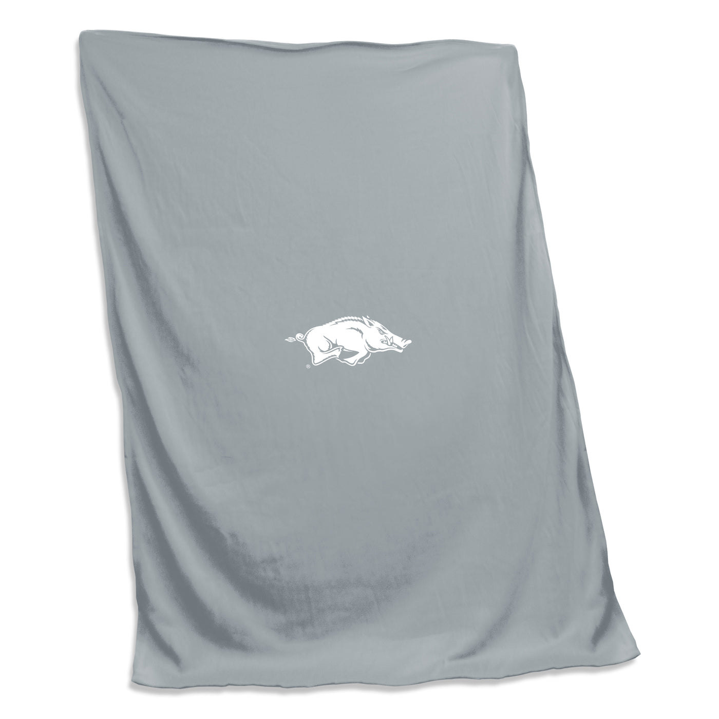 Arkansas Gray Screened Sweatshirt Blanket