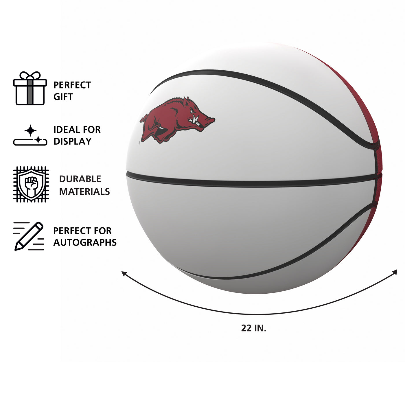 Arkansas Mini Size Autograph Basketball